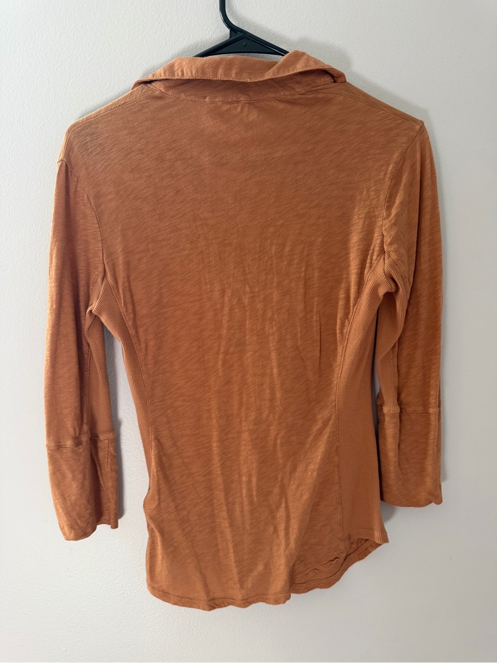 James Perse Rust Brown Lightweight Button-Down Shirt - Picture 6 of 7